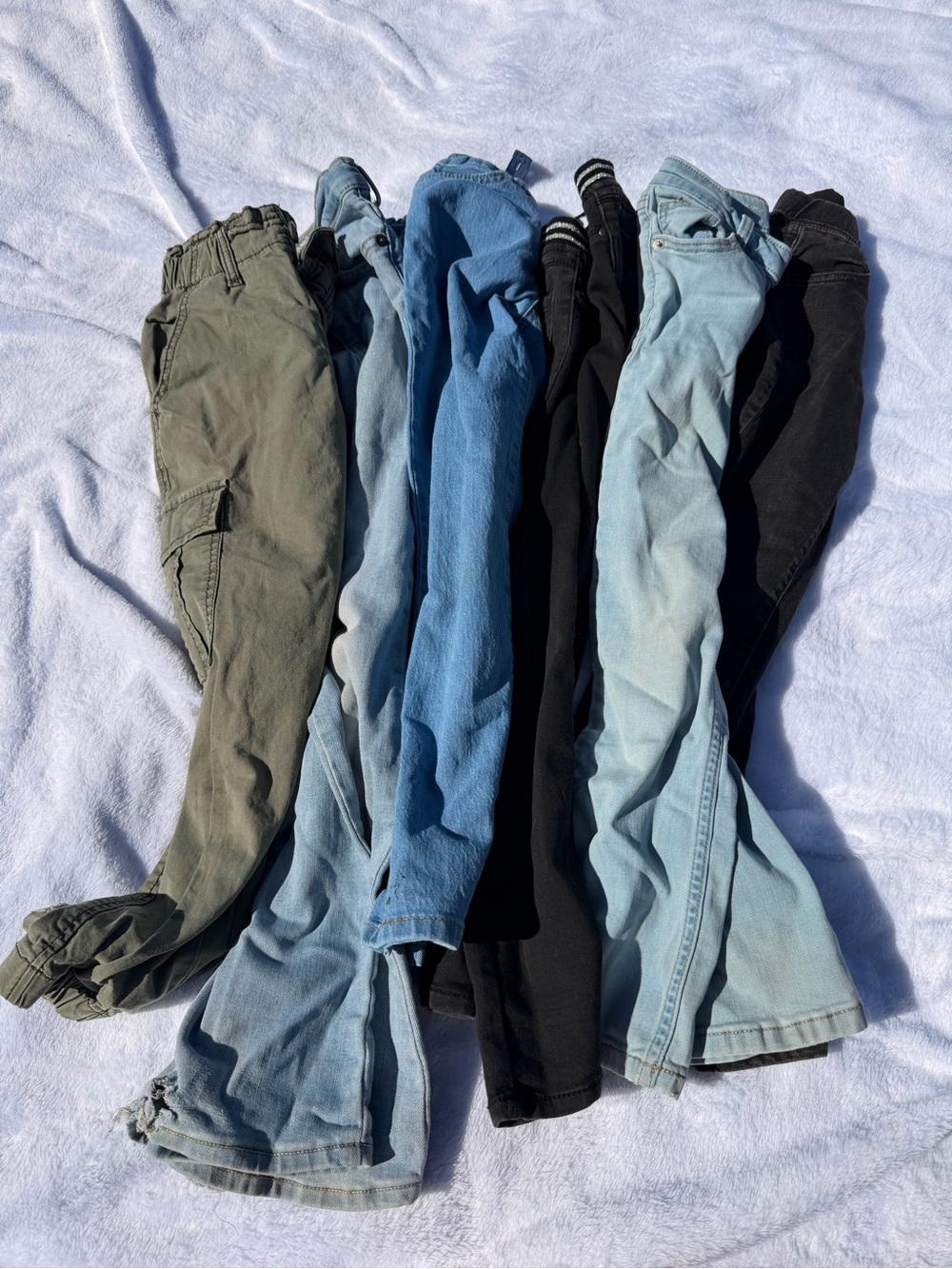 Girls Size 7 Jeans & Pants Bundle of 6 | Cat & Jack + More